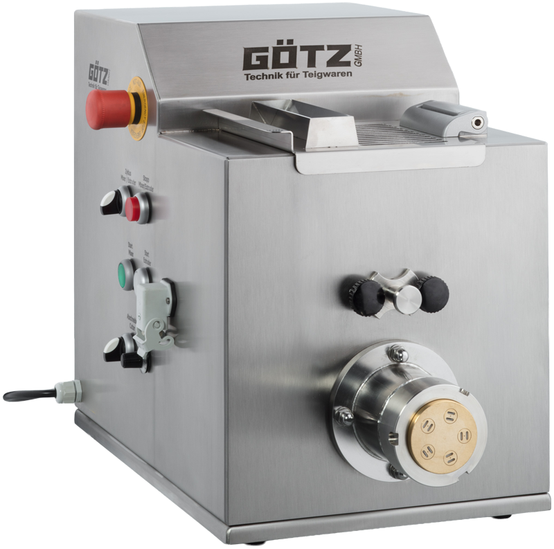 The P-05-G Pasta Extruder sitting at an angle.
