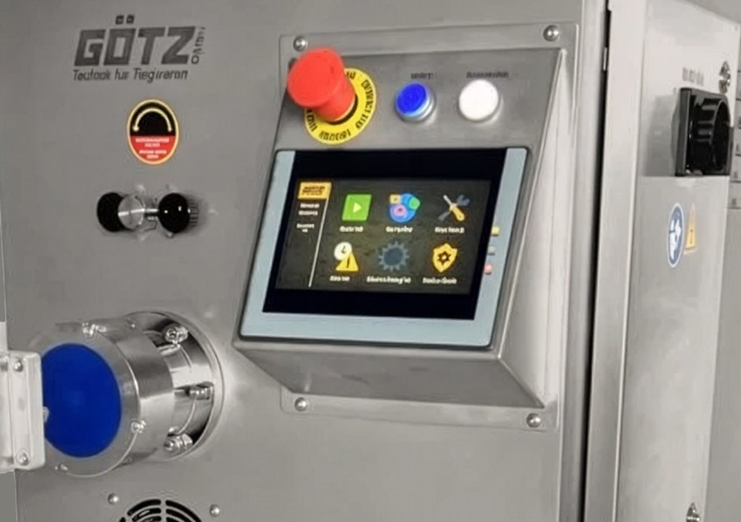closeup of touchscreen on a P-20-TG Pasta Machine